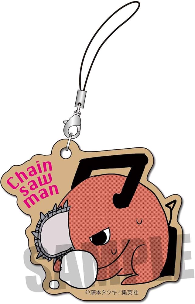 Amazon.co.jp: ポチタ木札ストラップ チェンソーマン／ポチタ（ピンク