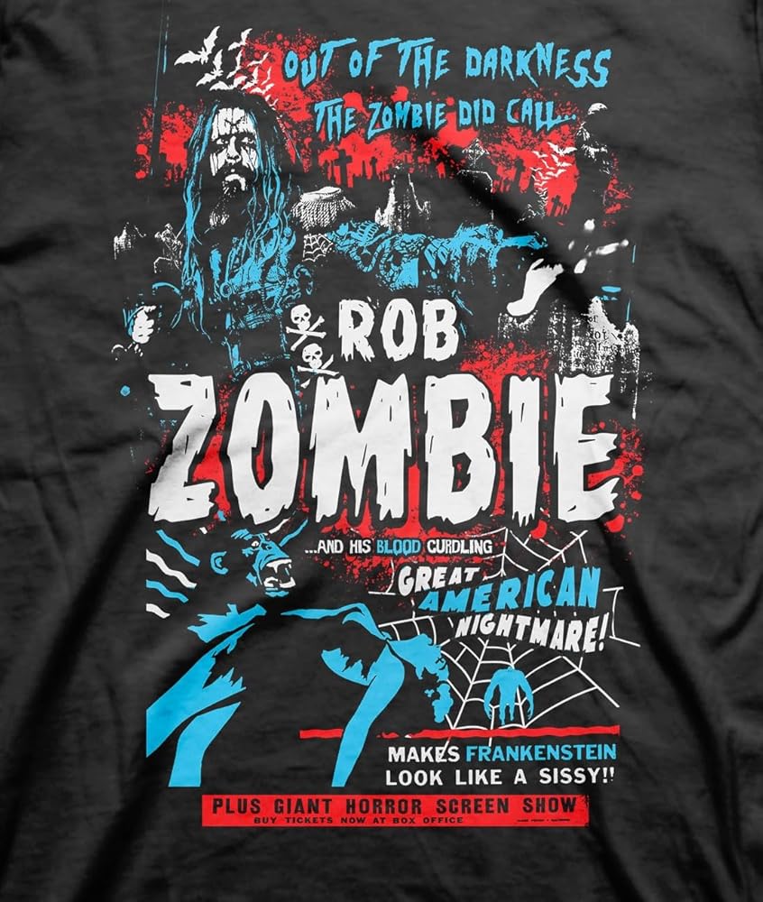 ROB ZOMBIE vintage band tee shirt 墨黒 ROB ZOMBIE vintage band tee