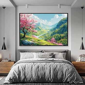 Amazon.co.jp: 絵画 渓谷の美しい自然風景 アートパネル ポスター