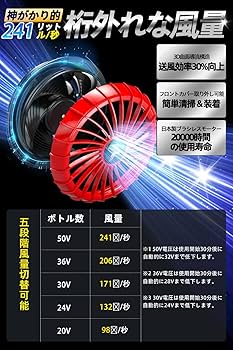 Amazon.co.jp: 50V 空調作業服 ファンバッテリーセット超高出力 日本製