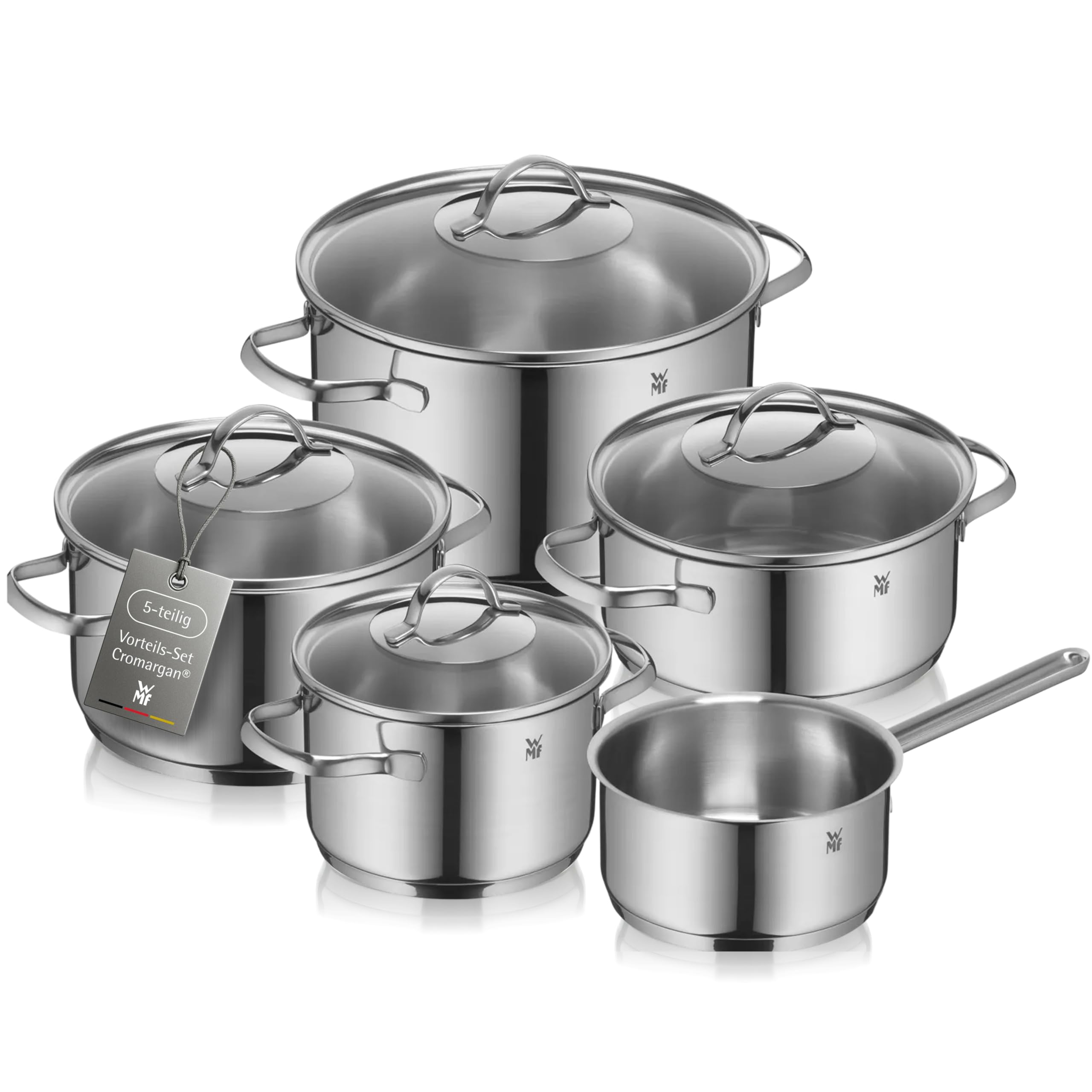 Amazon.com: WMF Provence Plus Cromargan Pot Set, Silver, 5-Piece
