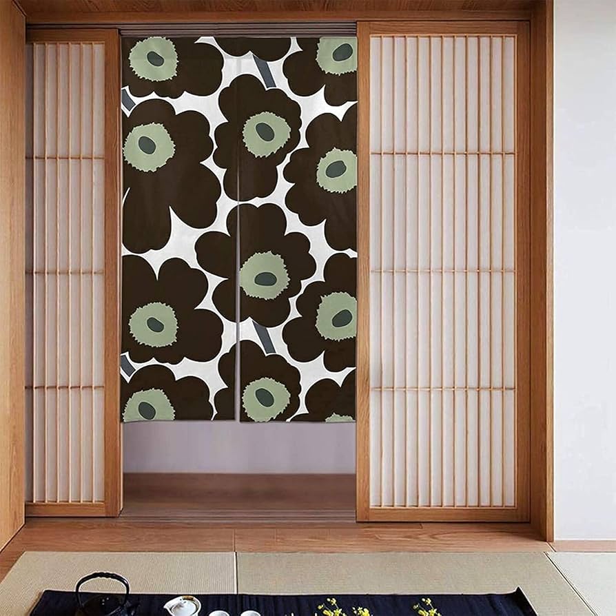 Amazon｜北欧 のれん マリメッコ のれん 和風 目隠し ロング 暖簾