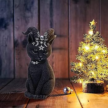 Amazon.co.jp: PUUCKA(よし) インテリア 魔法猫 置物 悪魔の猫