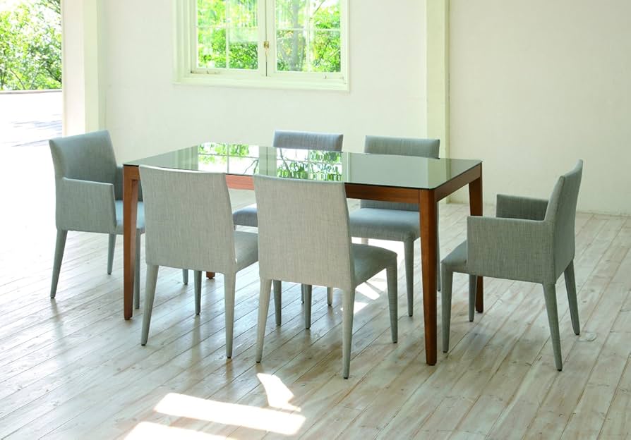 Amazon｜あずま工芸 ウィズ ダイニングテーブル 幅135cmガラス天板