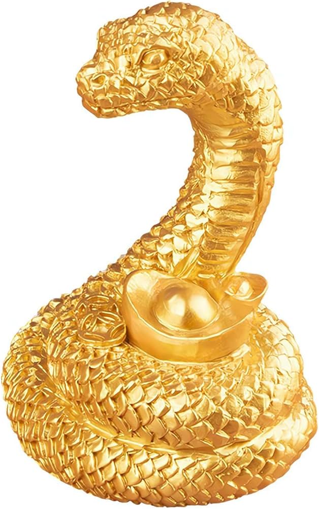 Amazon.co.jp: 2025 風水 ゴールデンスネークオーナメント、2025 動物