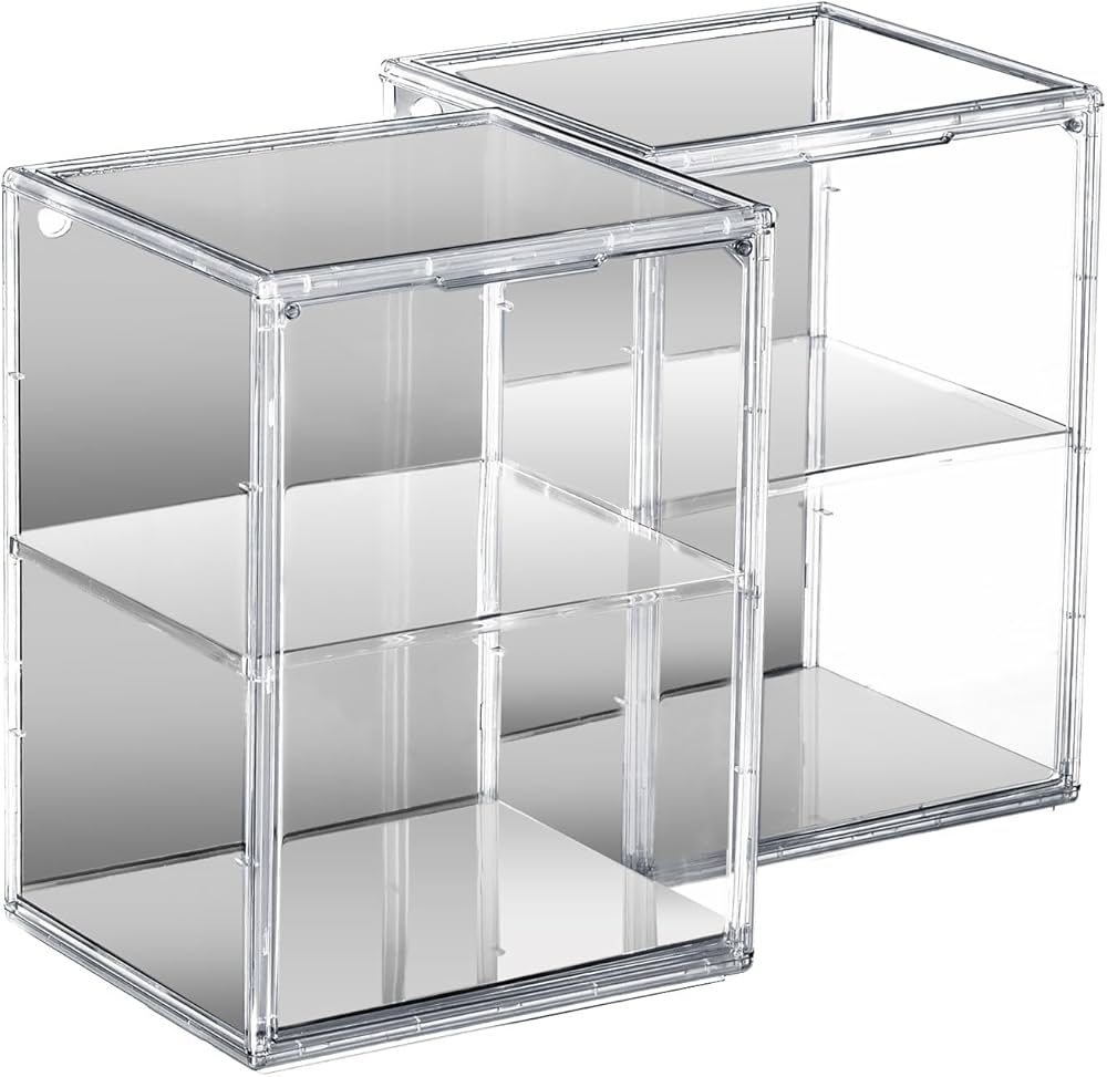 Amazon.co.jp: 八番屋 フィギュアケース 収納 透明展示ケース ミラー