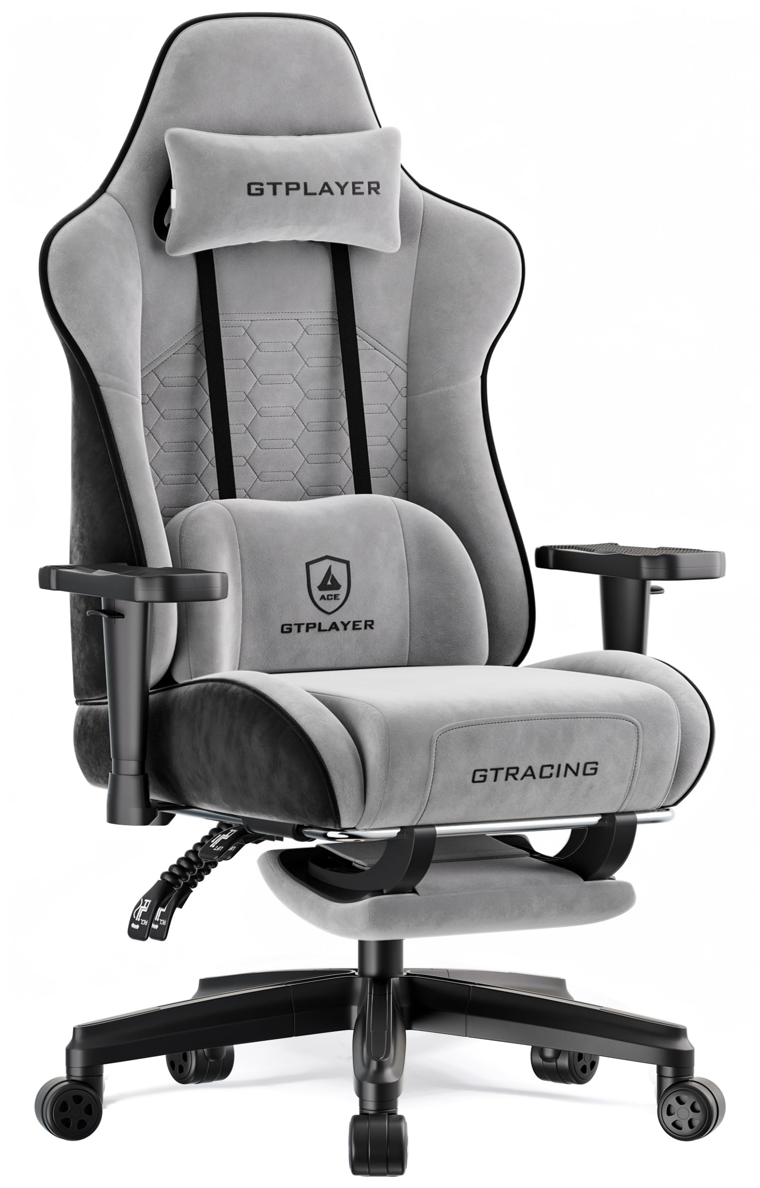 Amazon.co.jp: GTPLAYER ゲーミングチェア ベロア生地 デスクチェア