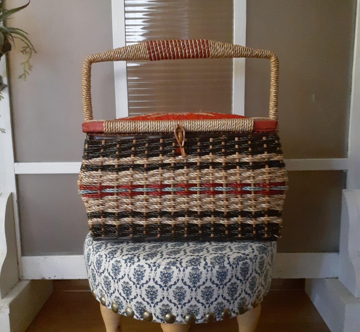 Amazon | 昭和レトロ アンティーク 裁縫箱 ソーイングボックス 小物