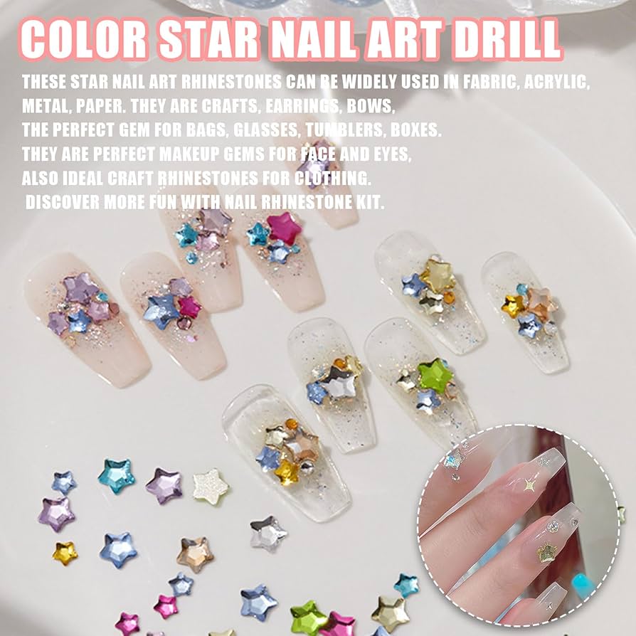 Amazon.co.jp: ネイルパーツ 星 150個セット 3D 立体 スター 星