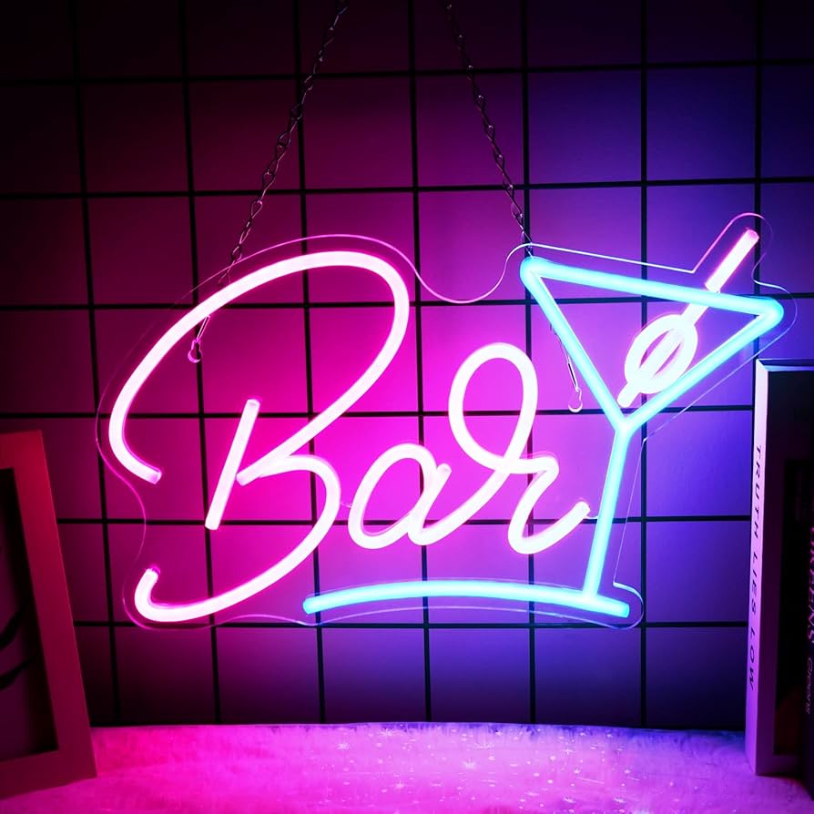 Amazon.co.jp : IMEGINAバーネオンサイン BARネオンライト 店舗看板