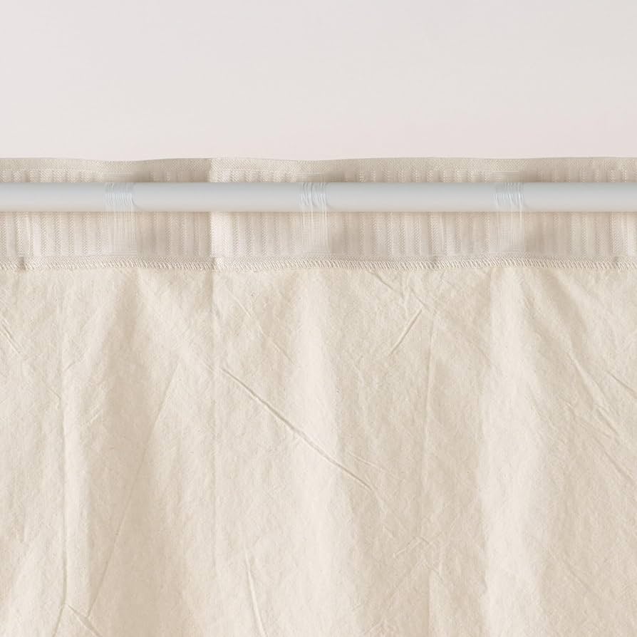 Amazon｜無印良品 綿洗いざらし平織ノンプリーツカーテン ペール