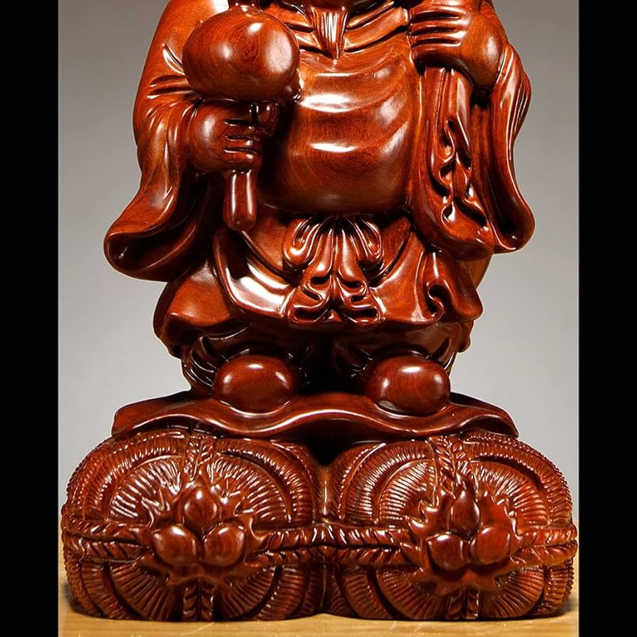 Amazon｜【dsdsad】大黒天 木彫り 美術品 七福神 大黒様 木製仏像 開運