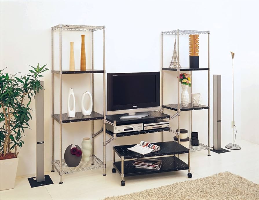 Amazon｜ホームエレクター パンチングシェルフ ブラック D350mm