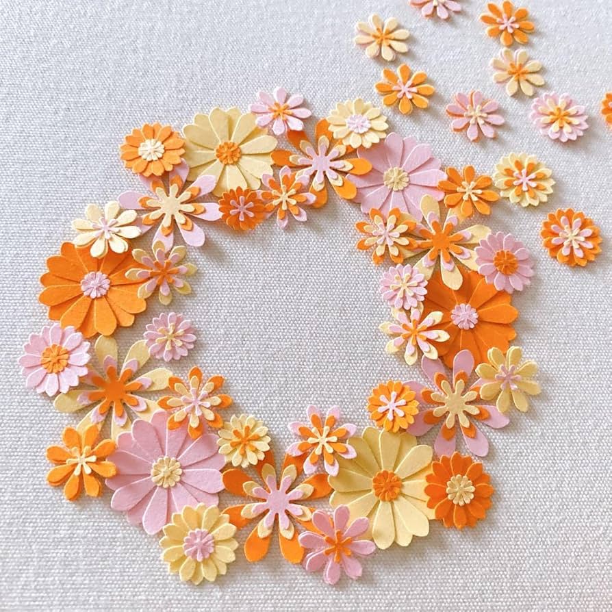 Amazon.co.jp: P302＊花 クラフトパンチ アルバム 飾り メッセージ