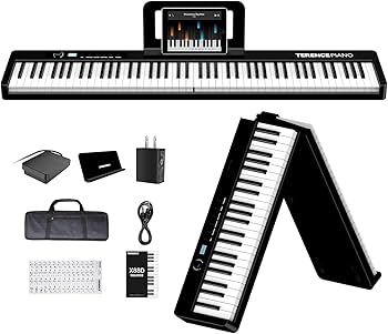 Amazon | TERENCE 電子ピアノ 88鍵盤 折り畳み [2023革新モデル