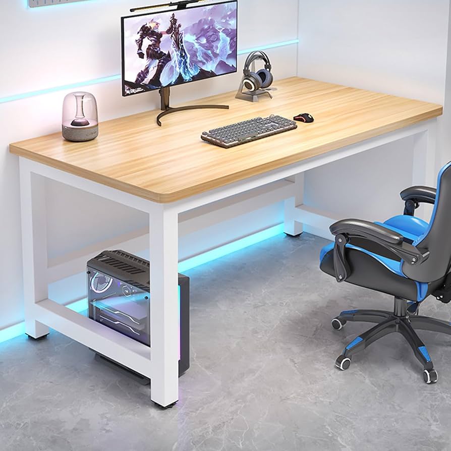 Amazon | デスク ホワイト おしゃれ ゲーミングデスク ゲームテーブル