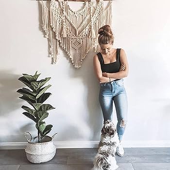 Amazon.co.jp: 大きなマクラメ壁掛けタペストリー自由奔放に生きる