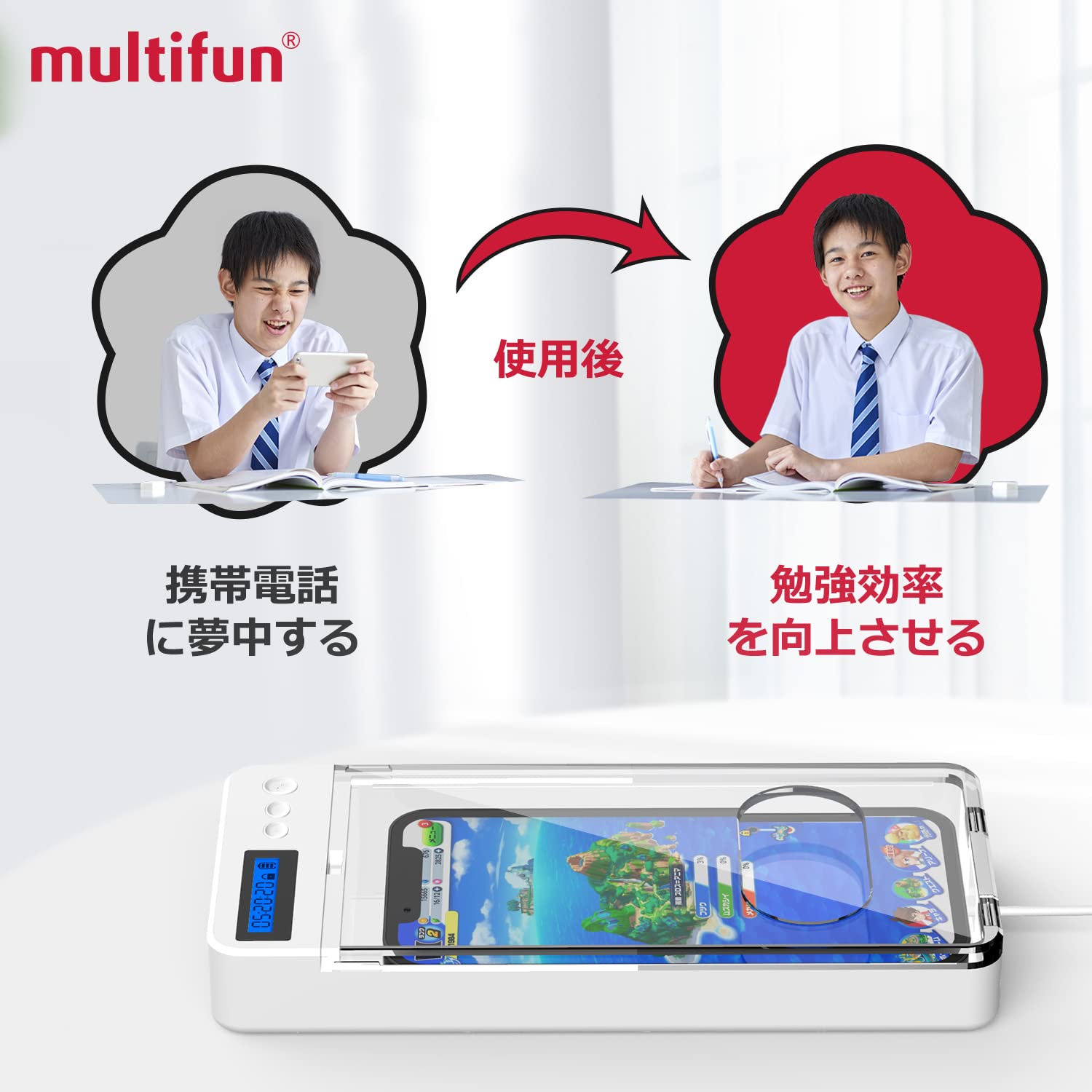 Amazon.co.jp: タイムロッキングコンテナ スマホ ロックボックス 禁欲