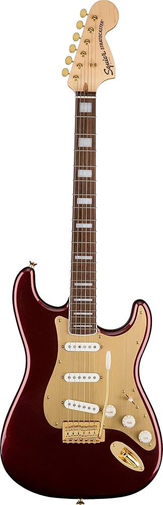 Amazon | Squier by Fender 40th Anniversary Stratocaster Gold