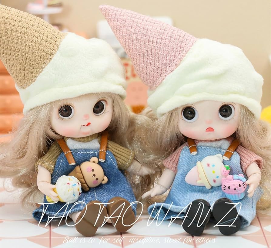 Amazon | MOMOAO 人形 手作り人形 14cm ミニ ドール お人形 おままごと