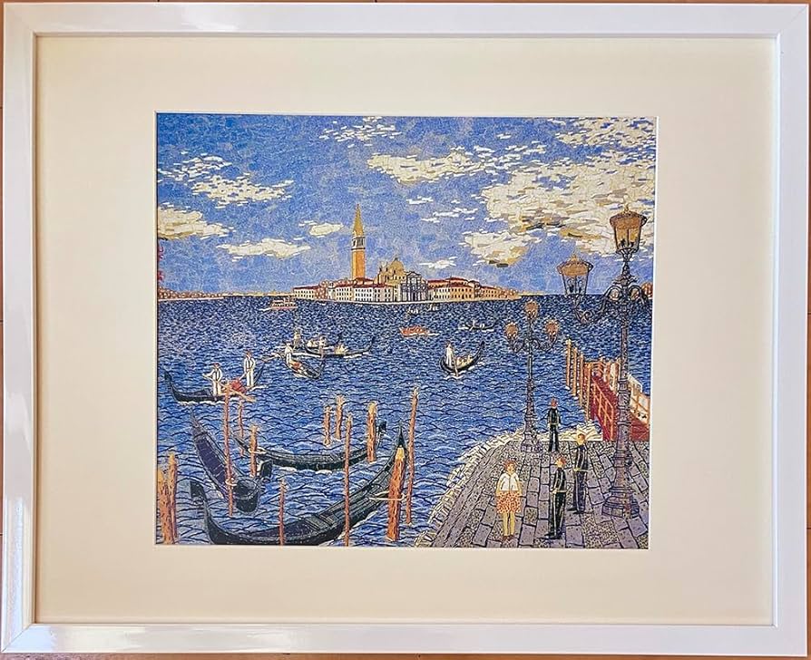 Amazon.co.jp: 山下清◇【ベニスのゴンドラ風景】◇アートプリント◇額