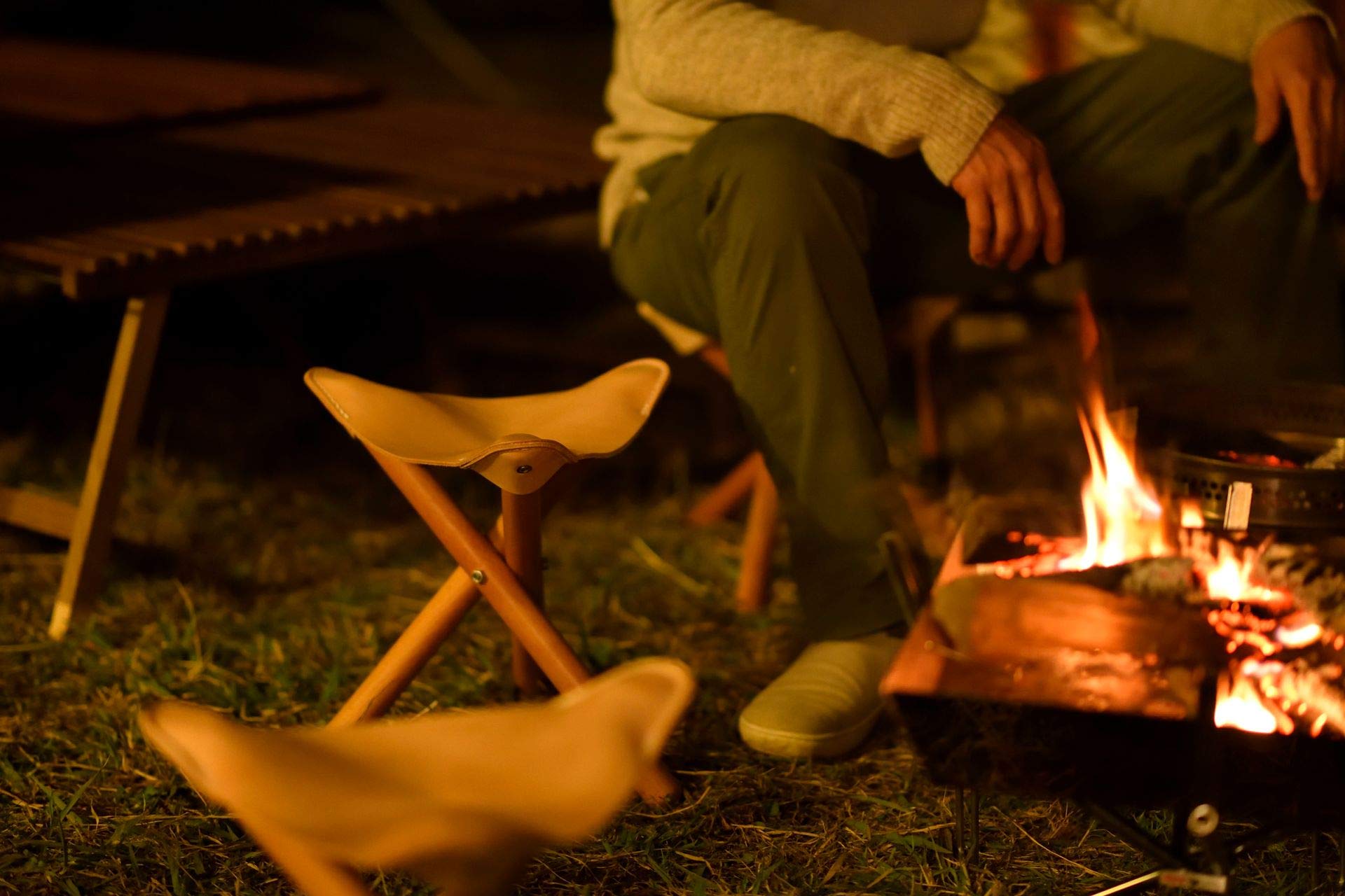 Amazon.co.jp: ハンティング チェア 焚き火 チェア アウトドア レザー