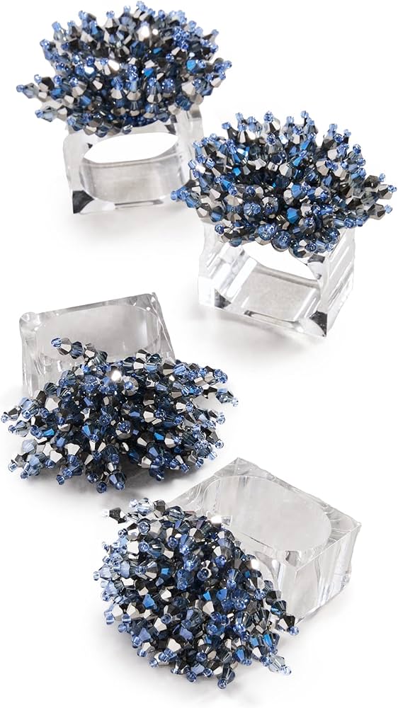 Amazon.co.jp: Kim Seybert ブリリアントナプキンリング 4個セット