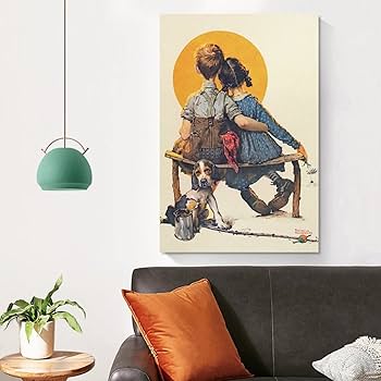 Amazon.co.jp: Norman Rockwellノーマン・ロックウェル画家の作品「月