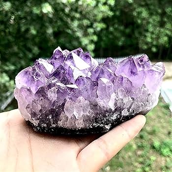 Amazon.co.jp: 天然水晶の原石 天然水晶ラフアメジスト原石アメジスト