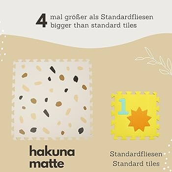 Amazon.com: Stylish Baby Play Mat 72x48 Inches - 6 XXL Foam Floor