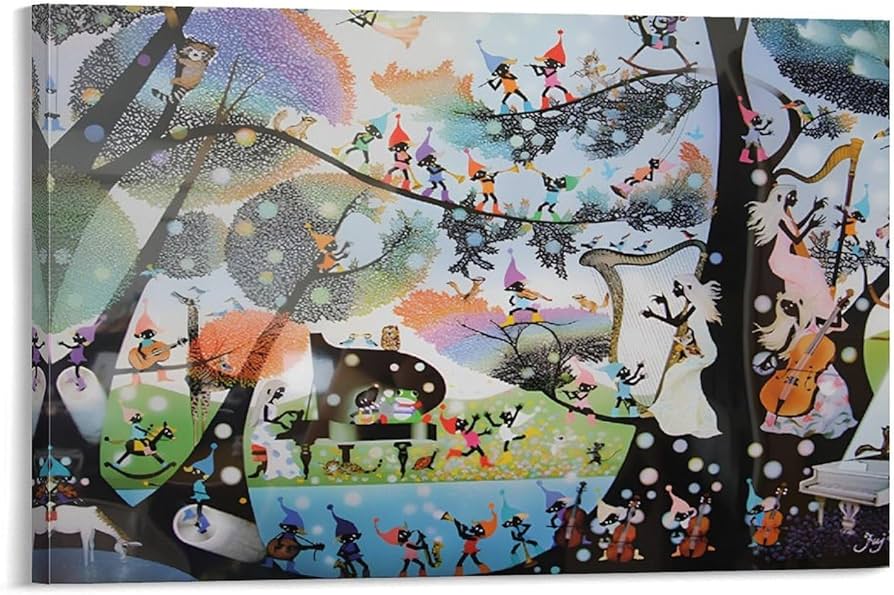 Amazon.co.jp: 藤城清治影絵の世界 泣いた赤鬼 絵画ポスター 壁アート