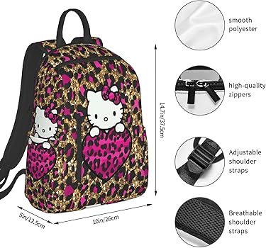 Amazon.co.jp: [COOLEAD] ハローキティ ヒョウ柄 リュック リュック