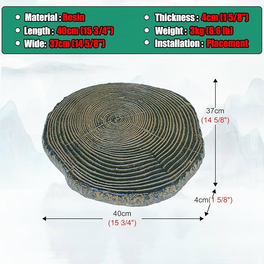 Amazon.co.jp: 踏み石 丸太効果ステップ樹脂石 1/2 / 3/4 / 5個 庭の