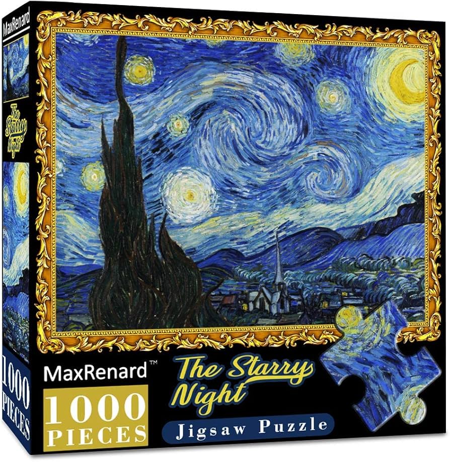 Amazon | MaxRenard 1000ピースパズル 大人用 星月夜 ジグソーパズル