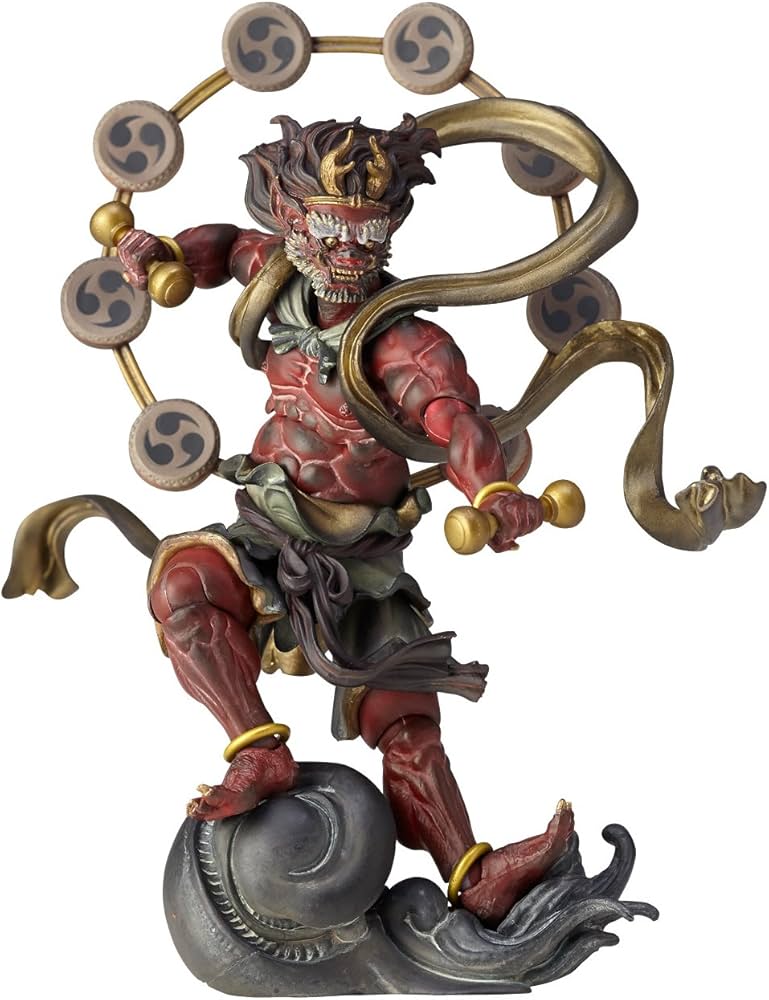 Amazon.co.jp: タケヤ式自在置物 雷神 赤 全高約140mm PVC&ABS製 塗装