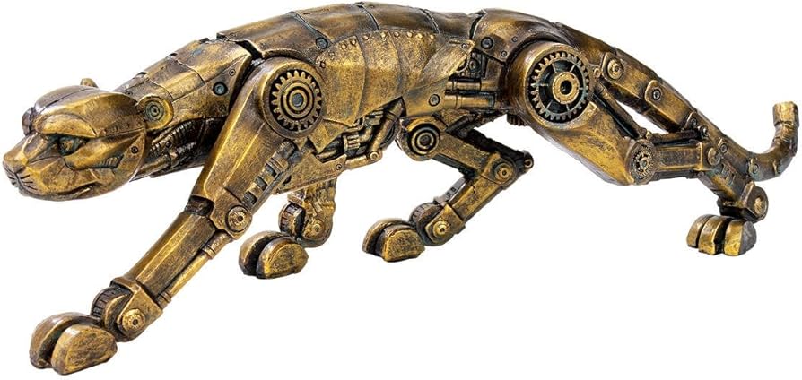 Amazon.co.jp: デザイントスカーノCyber Leopardスチームパンク像