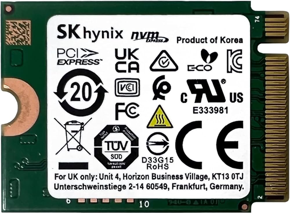 SKHynix BC511 512GB NVMe PCIe M.2 30mm Solid State Drive