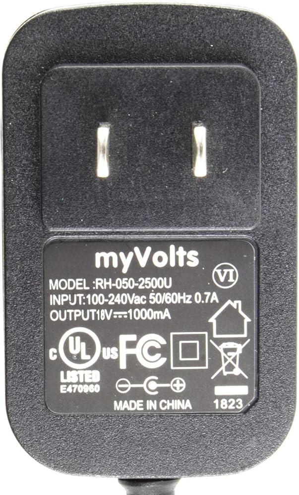 MyVolts 18V Power Supply Adaptor Compatible with MXR 10 Band EQ