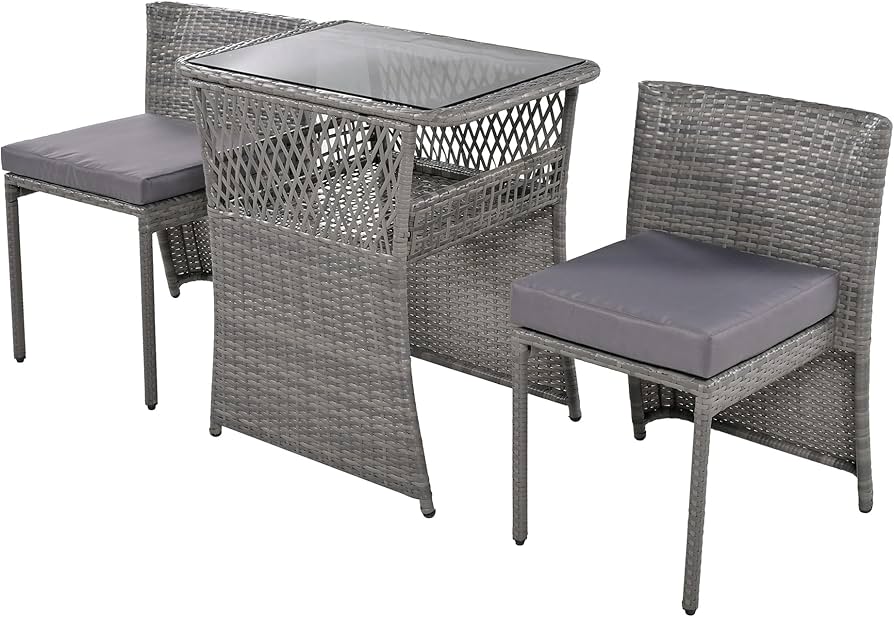 Amazon.co.jp: ガーデンファニチャー ラタン調 ガーデンテーブルセット