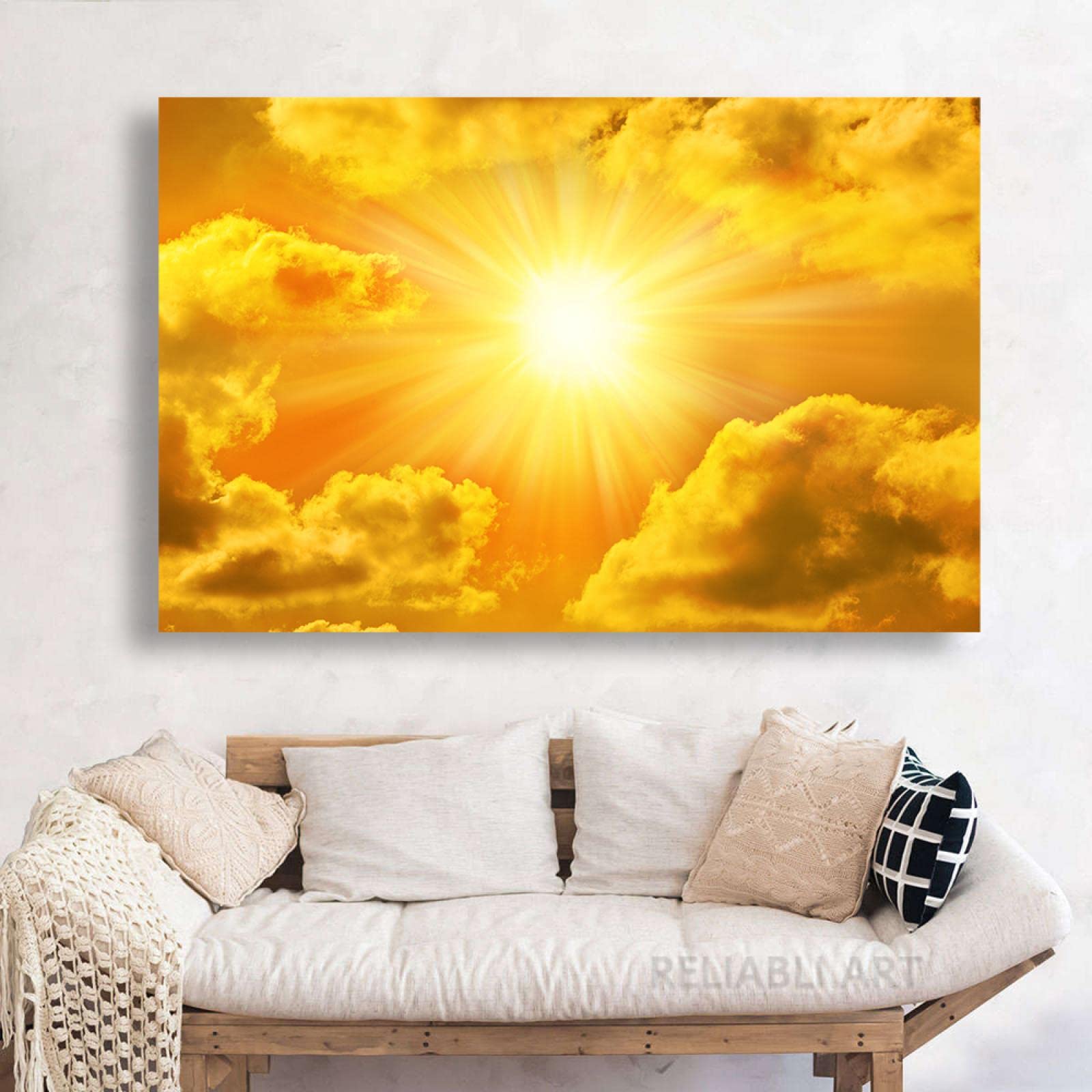 SUN】 太陽 明るいお部屋に原画の販売です(^^) アクリル絵画 SUN