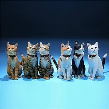 Amazon | Mr.Z 1/6 サイズ 猫 可愛い 家猫 動物 リアル フィギュア PVC
