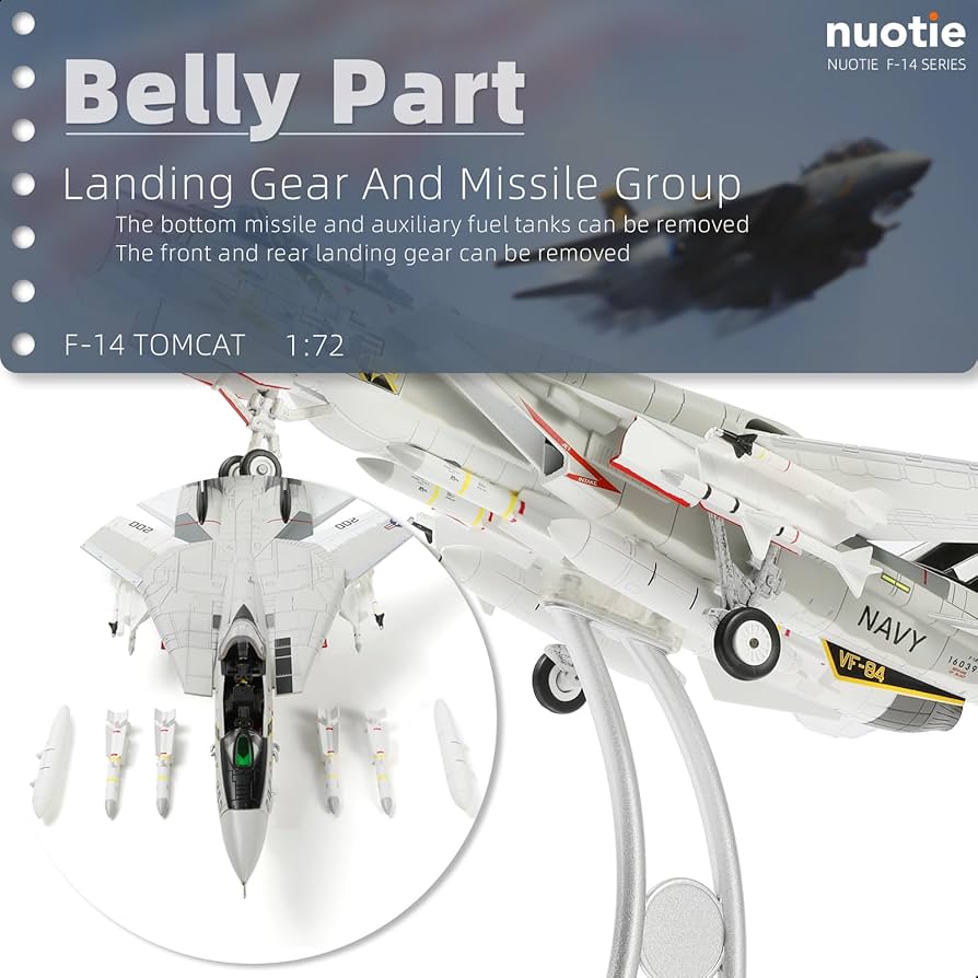Amazon.co.jp: NUOTIE 1:72米海軍 F-14 トムキャット 合金モデル VF-84