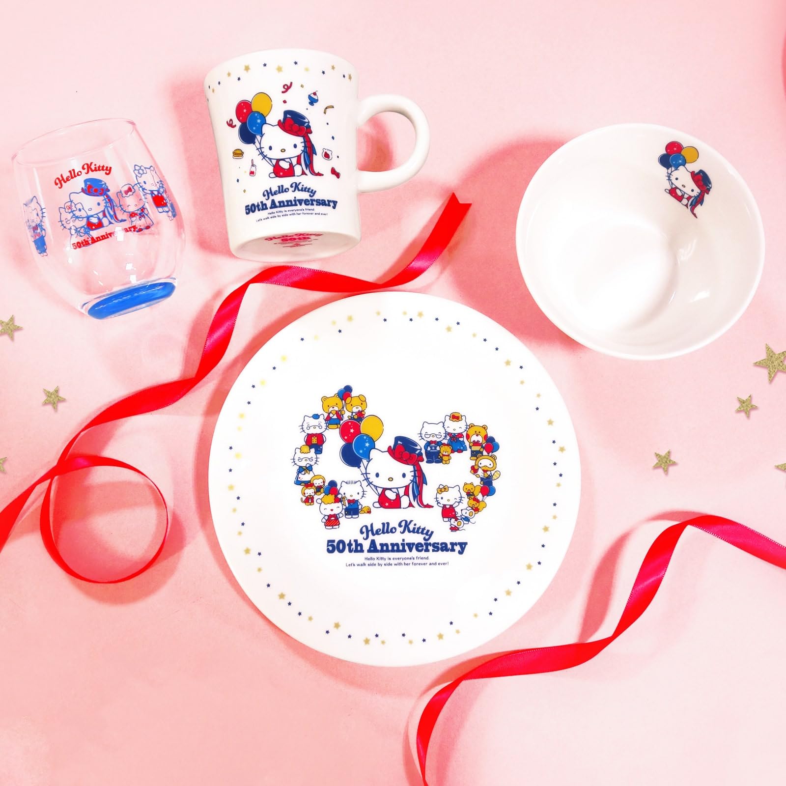 Amazon｜サンリオ (SANRIO) 「 ハローキティ 」 50周年 キティ グラス