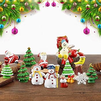 Amazon | COOLBOTANG クリスマス ミニチュア 置物 クリスマス