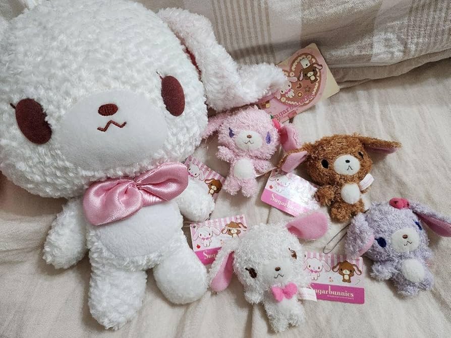 Amazon.co.jp: タグ付き シュガーバニーズ ぬいぐるみ マスコット 5点