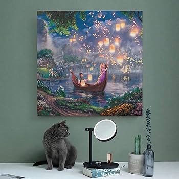 Amazon.co.jp: 油絵 西洋絵画 塔の上のラプンツェル アートパネル 現代