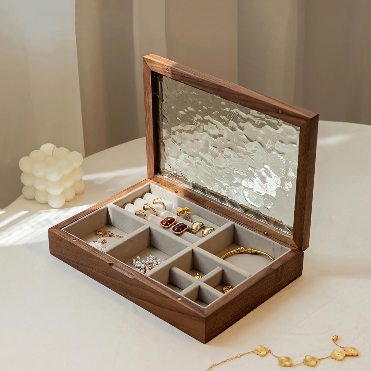 Amazon｜IwaiLoft ジュエリーボックス アクセサリーケース 大容量