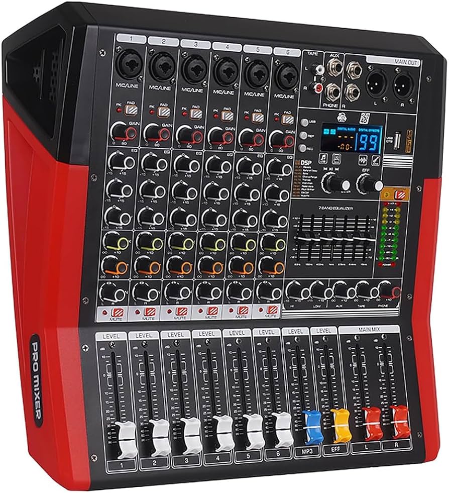 Amazon.com: Yamnweo TF600 6-Channel Professional Mixer with