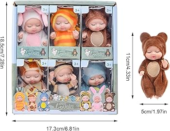 Amazon.co.jp: 1/2セット ソフトでリアルなミニリボーンドールおもちゃ