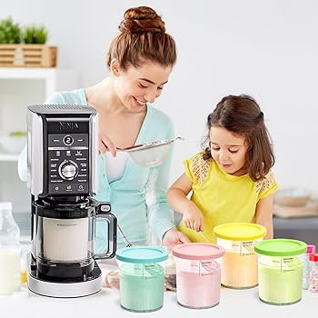 Amazon.com: 4 Pack Ninja Creami Deluxe Pints & Lids, 24oz Family